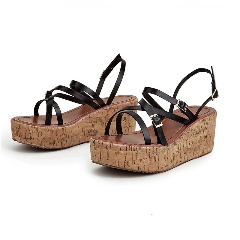 LuasTuas Size 36-43 Women Sandals 2022 Fashion Platform Wedges Summer Shoes Casual Woman Beach Office Lady Daily Shoes