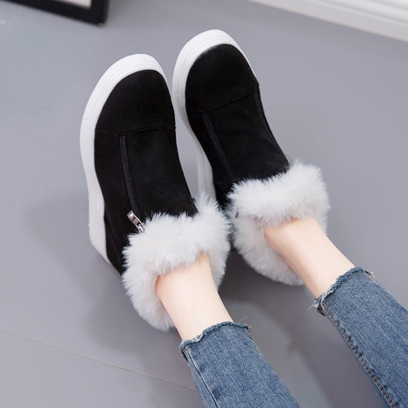 2021 New Women Winter Warm Shoes Korean Version Flat Ankle Casual Shoes Women Platform Female Thicken Shoes Zapatillas De Mujer