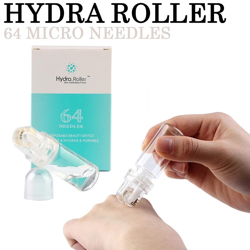 Hydra Roller 64 20 Pins CE 0.25mm 0.5mm 1.0mm Micro Titanium Derma Roller Needle Stamp Gel Tube Skin Hydra Roller Needle