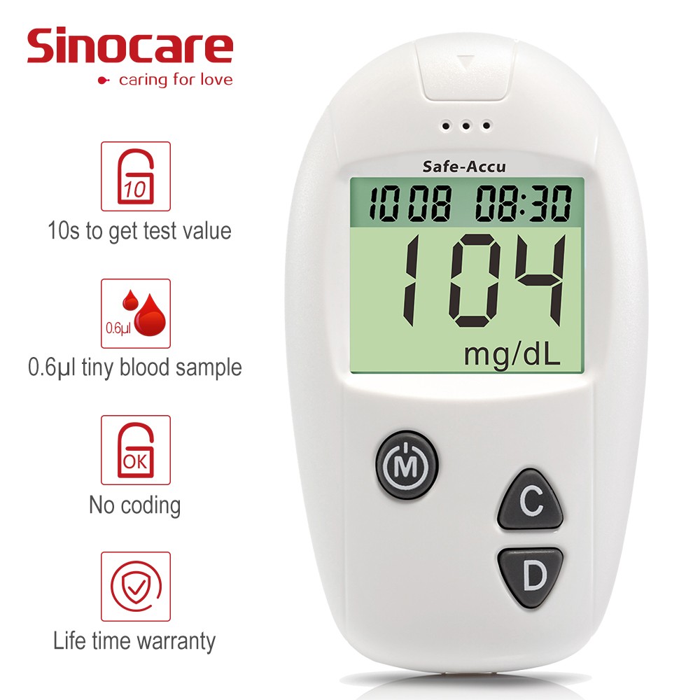 Sannuo Sinocare Blood Glucose Meter Safe-Accu Glucometer Medical Devices Diabetes Tester Blood Sugar Test Strips