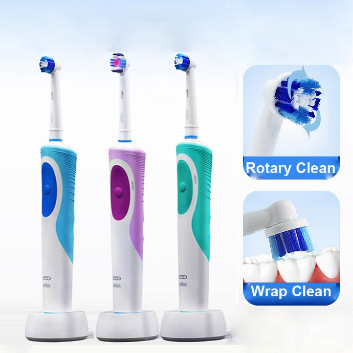 Oral B 2D Rechargeable Electric Toothbrush Rotating Vitality Daily Cleaning Rechargeable Induction 110-240V Toothbrush Head