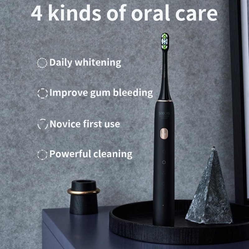 SOOCAS Sonic Electric Toothbrush X3U Ultrasonic Toothbrush Head Cleaner Adult Automatic Smart Teeth Whitening: from youpin