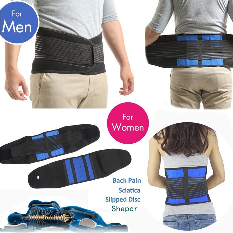 Tcare Adjustable Neoprene Double Pull Lumbar Support Lower Brace Pain Relief Waist Band S-6XL Plus Size,Unisex Back Lumbar Belt