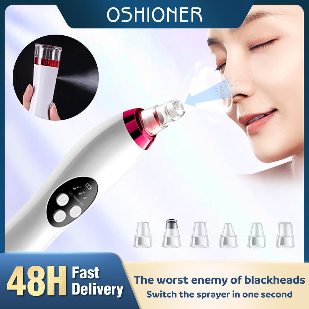 Microcrystal Blackhead Remover Vacuum Suction Facial Pimple Acne Blackhead Remover Facial Pore Cleaner & Sprayer Skin Care Tool