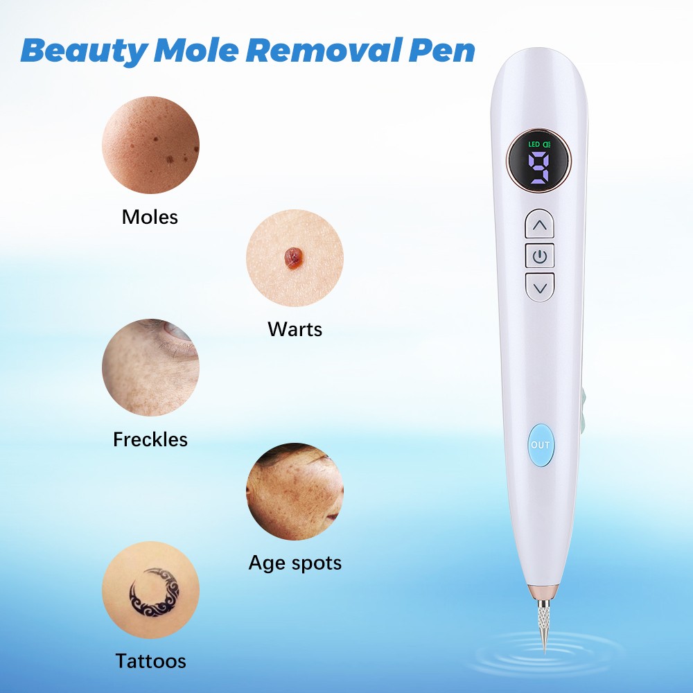 LCD Plasma Pen Professional Laser Tattoo Blackhead Removal Pen Skin Care Tag Tools Freckle Wart Removal Dark Spot Remover Beauty