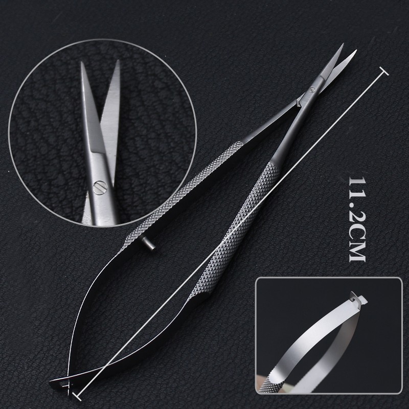 New Eye Microsurgery Instruments 12.5cm Scissors + Needle Holders + Forceps Stainless Steel Surgical Tool