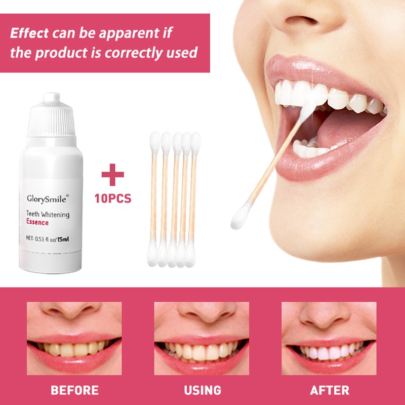 GlorySmile Teeth Whitening Essence Oral Hygiene Clean Remove Plaque Stains Fresh Breath Teeth Whitening Tools