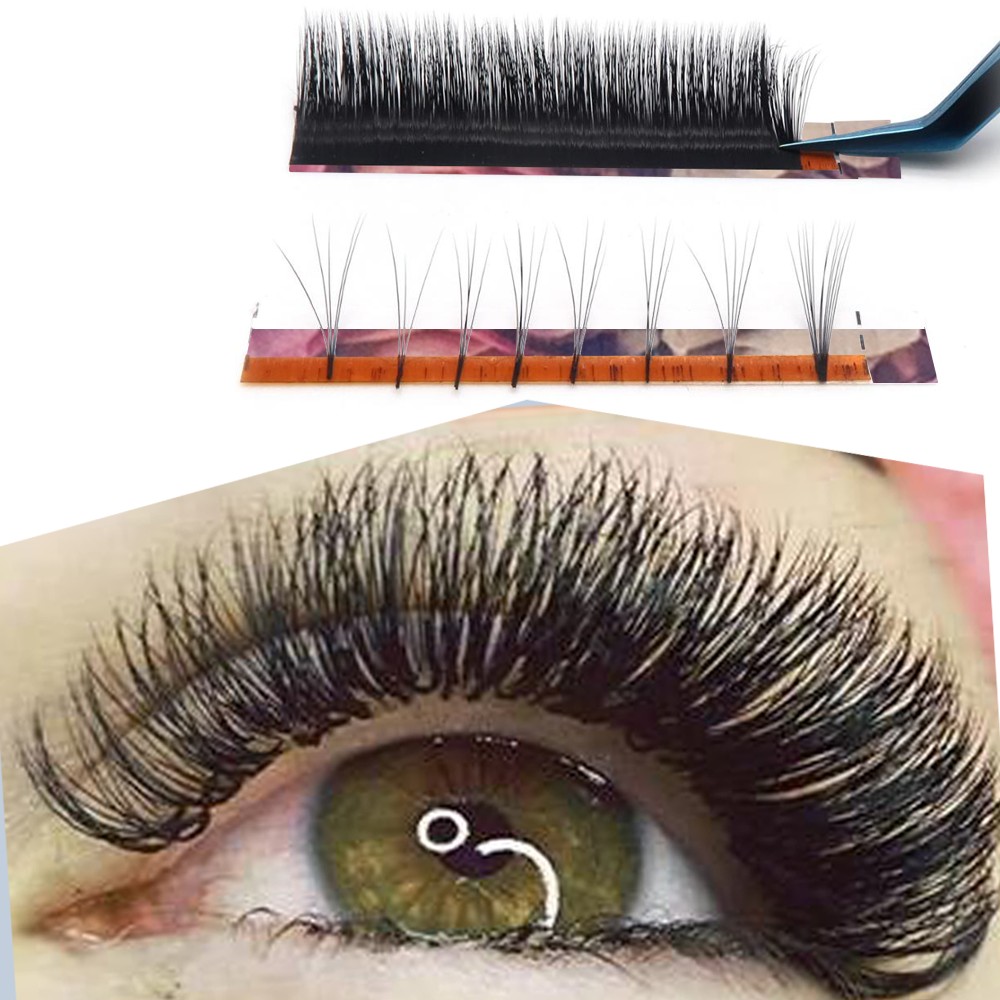 MASSCAKU Matte Easy Fan One Second Lashes Fast Blooming Eyelash Extension Natural Synthetic Mink Eyelashes Individual