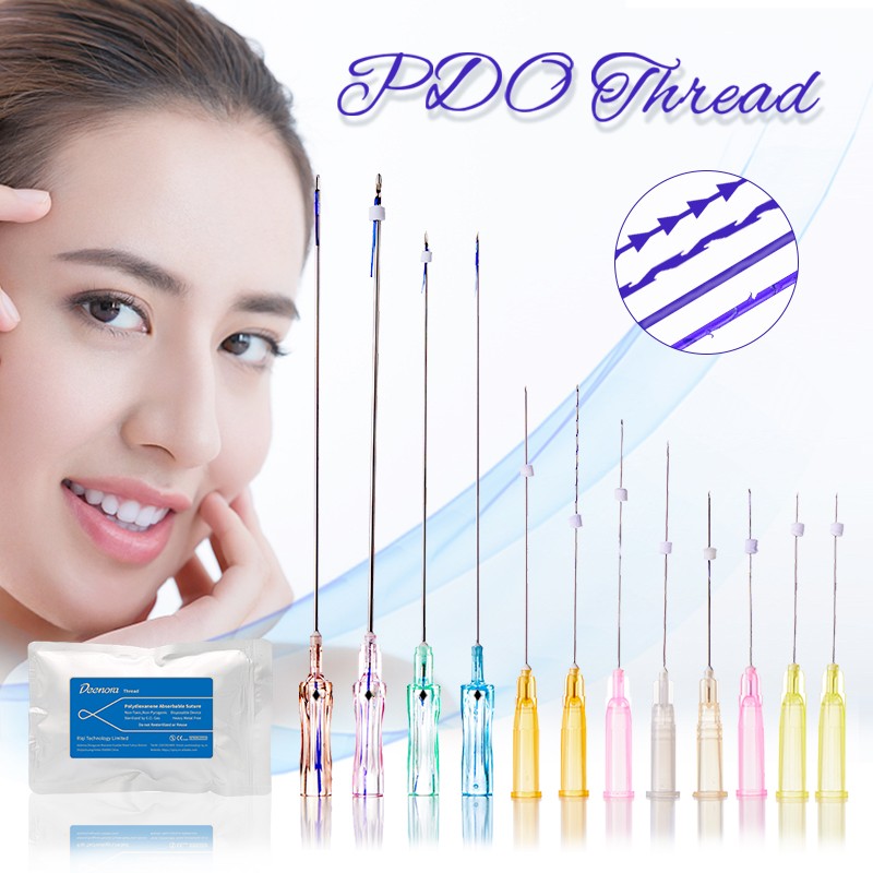 50pcs/bag CE Long Lasting Mono Fios Pdo Face Lift Eyebrow Screw 26G 27G 29G 30G Hilos Tensores Faciales PLLA PCL Pdo Thread