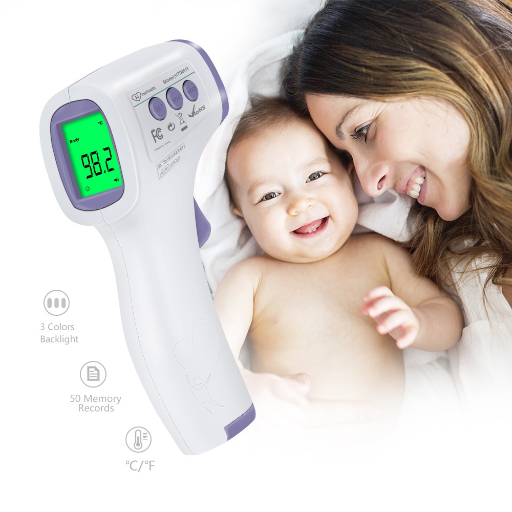 HeTaiDa Digital Infrared Forehead Thermometer Non-contact Body Temperature Measurement Digital Thermometer for Adult and Child 8813