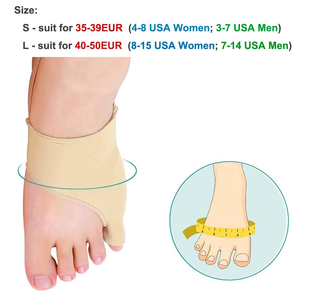 1 Pair Tailor Bunion Corrector Splint Pads for Bunion Pinky Toe Relief Toe Straightener, Little Toe Separator With Anti-Slip