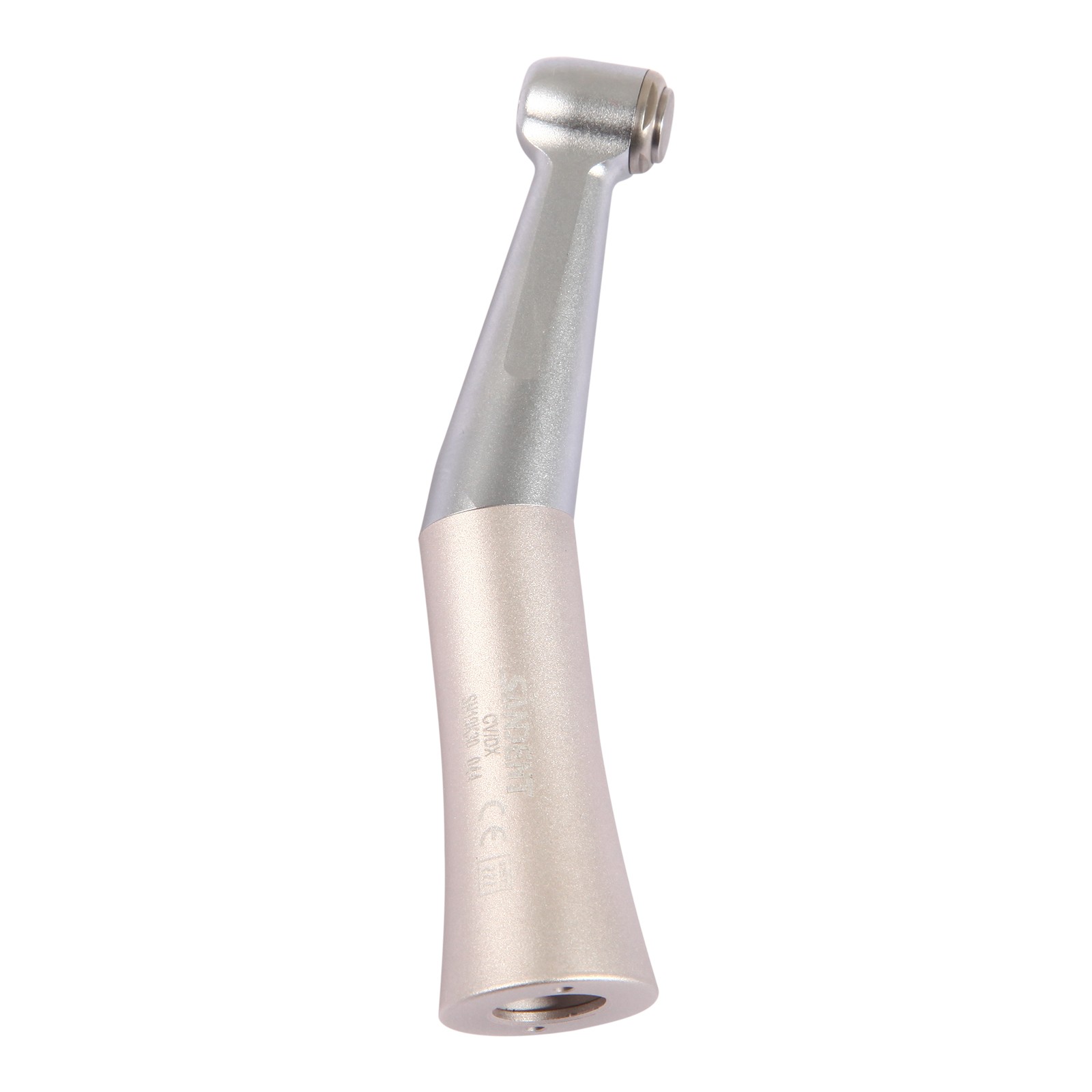 Dental low speed handpiece, contra angle, external water spray type button, scaler