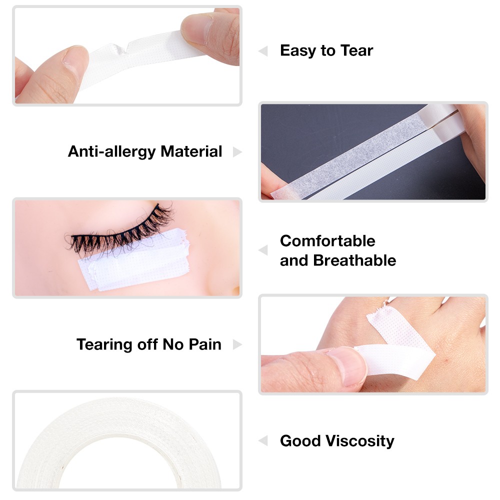 3/5pcs/rolls false eyelashes extension tape professional anti-allergic breathable microig fabric eye lashes grafting tools