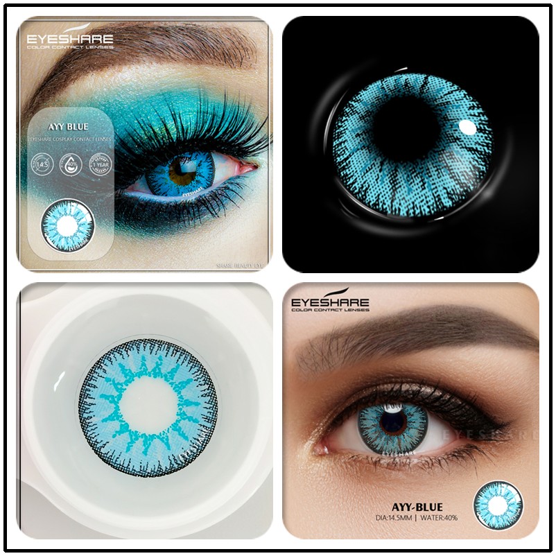 Ishihair Colored Eye Contact Lenses Eye Set Makeup Halloween Beauty Contact Lenses Eye Cosmetic Colored Eyes