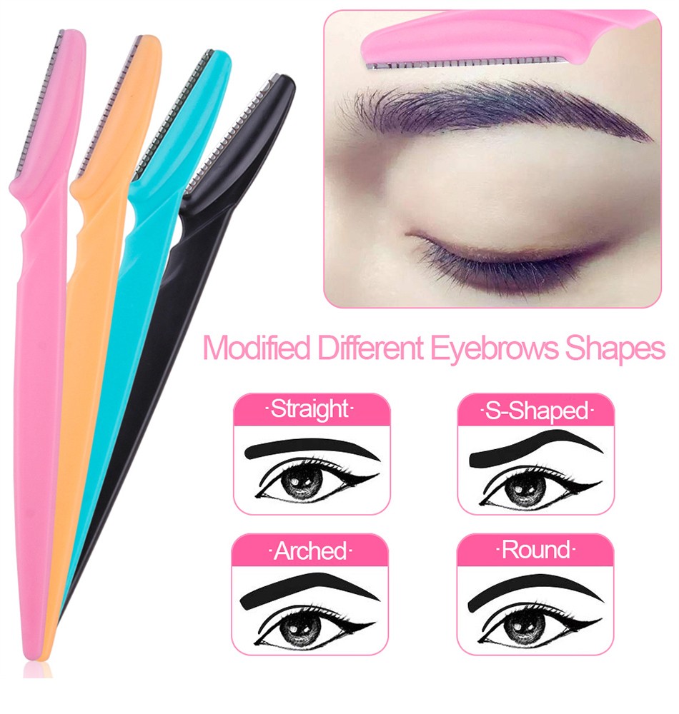 10/20/40/80pcs Eyebrow Trimmer Facial Razor Knife Eye Brow Blades Shaping Tools Makeup Face Body Hair Removal Scraper Shaver