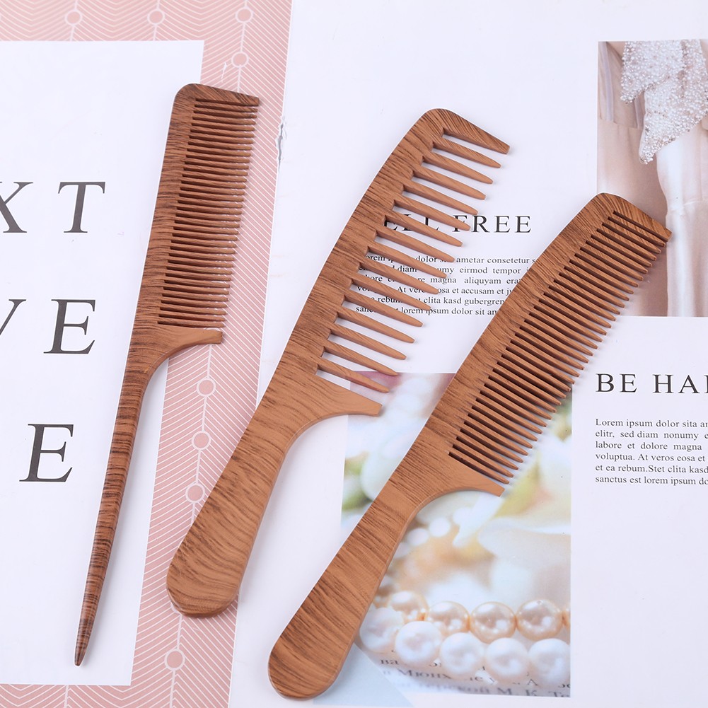 1pc Natural Pear Wooden Comb Scalp Massage Head Anti-static Detangling Head Hair Massage Combs Hair Styling Tools