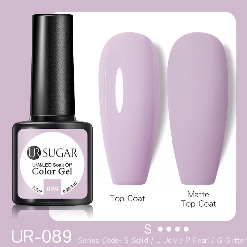 UR SUGAR 7.5ml Spring Cream Colorful Gel Nail Polish Purple Pink Solid Nail Art Semi Permanent Soak Off Gel All For Manicure