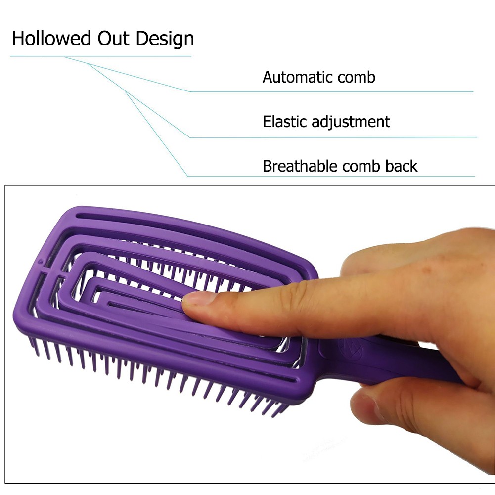 Wide Teeth Arc Massage Comb Anti-static Practical Anti-tangle Salon Styling Comb Non-slip Comfortable Hair Care Hair Brush