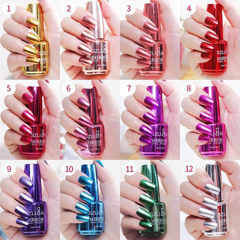 18ml BellyLady Fashion Mirror Effect Nail Polish Magic Lacquer Chrome Nail Art Lacquer Design Tools for Girls/Woman/Lady