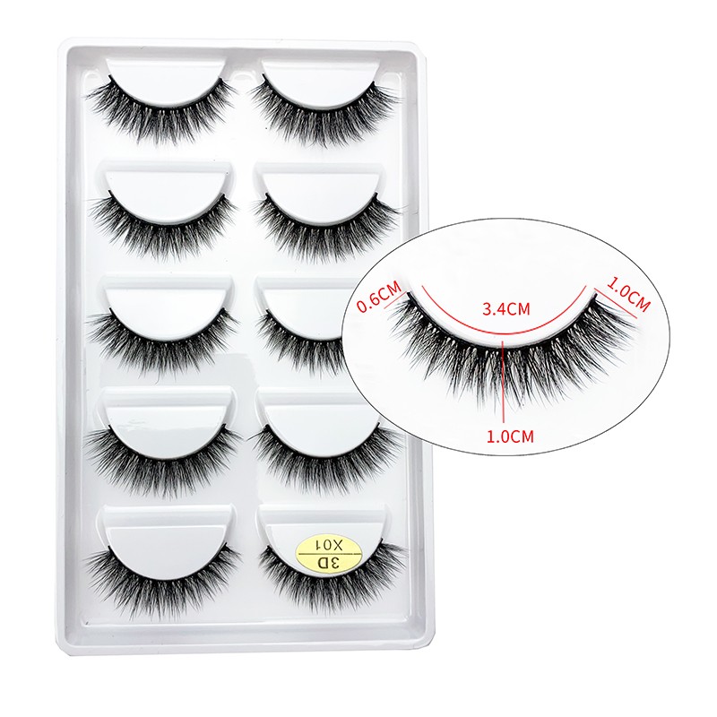 Wholesale Eyelashes 2/5/50 Boxes Faux 3D Mink Lashes Natural Thick False Eyelashes Mink Lashes Soft Lashes Wispy Makeup Cilios New