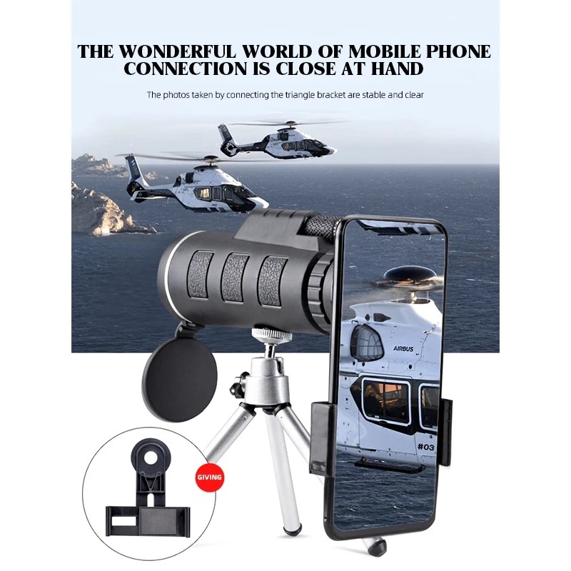 High Resolution Portable Military 40X Zoom Binoculars Professional Long Range Monocular Industrial Glass Low Night Vision Hunting Telescope