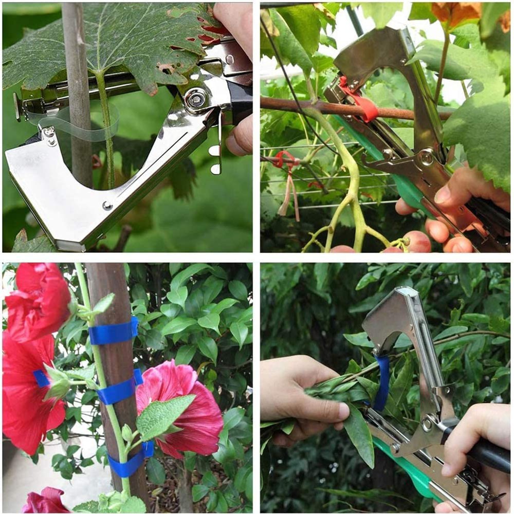 Plant tying machine tapner with food plant branch hand strips binding machine agriculture fruit tomato flower vine tying tool