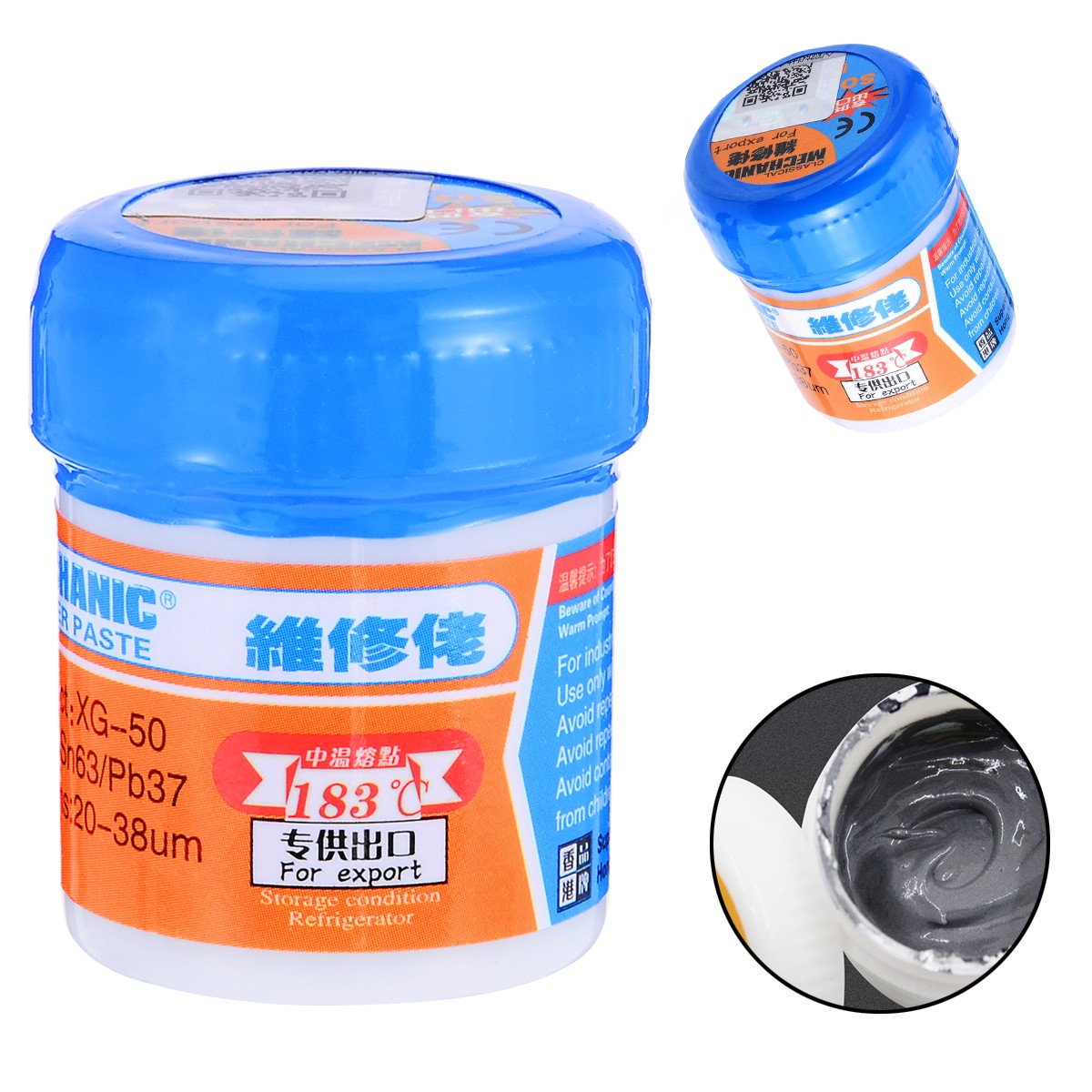 XG-50 Soldering Repair Soldering Flux Paste Grease Sn63/Pb37 25-45um Mayitr Soldering Pastes For Mobile Phone Repair 3.3*3.2*2.9cm