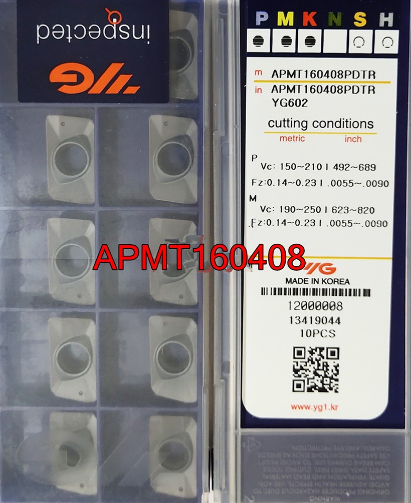 APMT113504PDTR APMT113508PDTR APMT160408PDTR YG602 100% الأصلي YG-1 APMT1135 APMT1604 كربيد إدراج