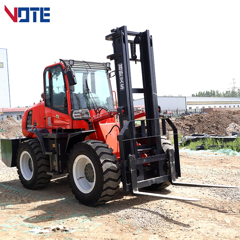 China 4x4 drive off-road forklift four wheels drive all forklift 6M handling equipment applicable warehouse handling