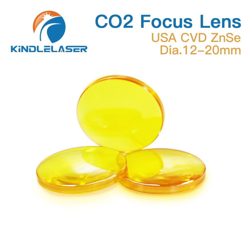 Kindle laser focus lens USA CVD ZnSe Dia.12/15/18/19.05/20 FL38.1/50.8/63.5/76.2/101.6mm for CO2 laser engraving cutting machine