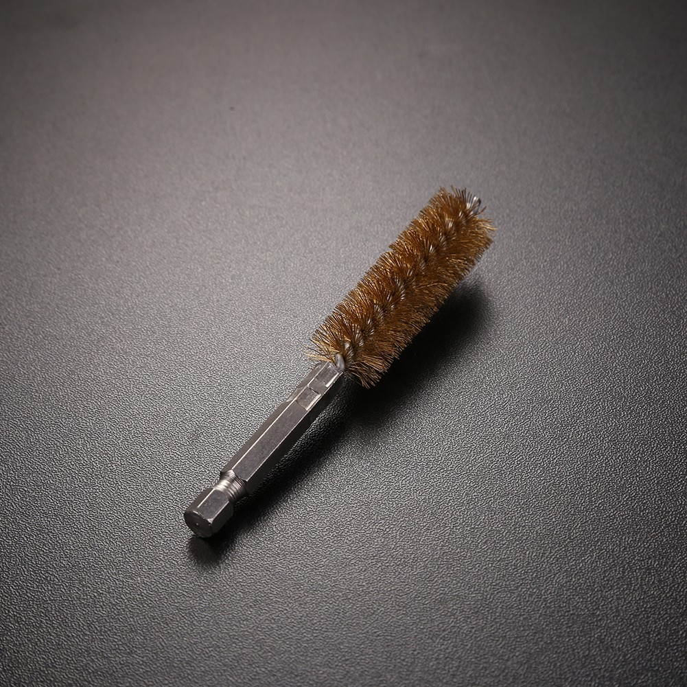 Stainless Steel Cable Stranded Wire Brush Portable Durable Hex Shank Wire Twisted Brush Round Tube Tube Cylinder Cleaning Brush