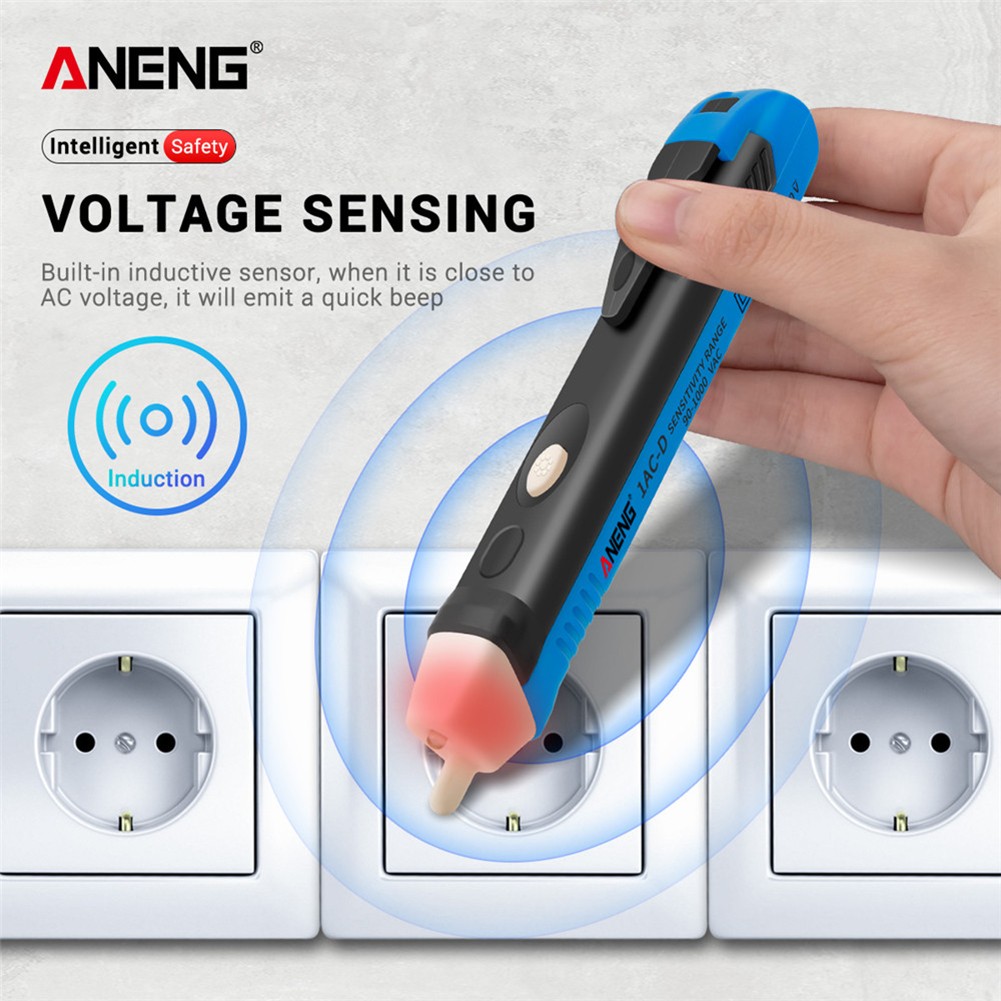 Electricity Tester Pencil Digital 90-1000V 12-1000V AC Non-Contact Voltage Detector Tester Pen Tester Meter Volt Current Electrical