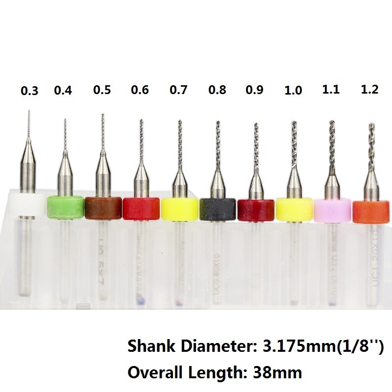 XCAN 10 قطعة/المجموعة 0.3mm إلى 1.2mm PCB مثقاب صغير بت التنغستن الصلب كربيد ل طباعة لوحة دوائر كهربائية cnc لقمة ثقب آلة