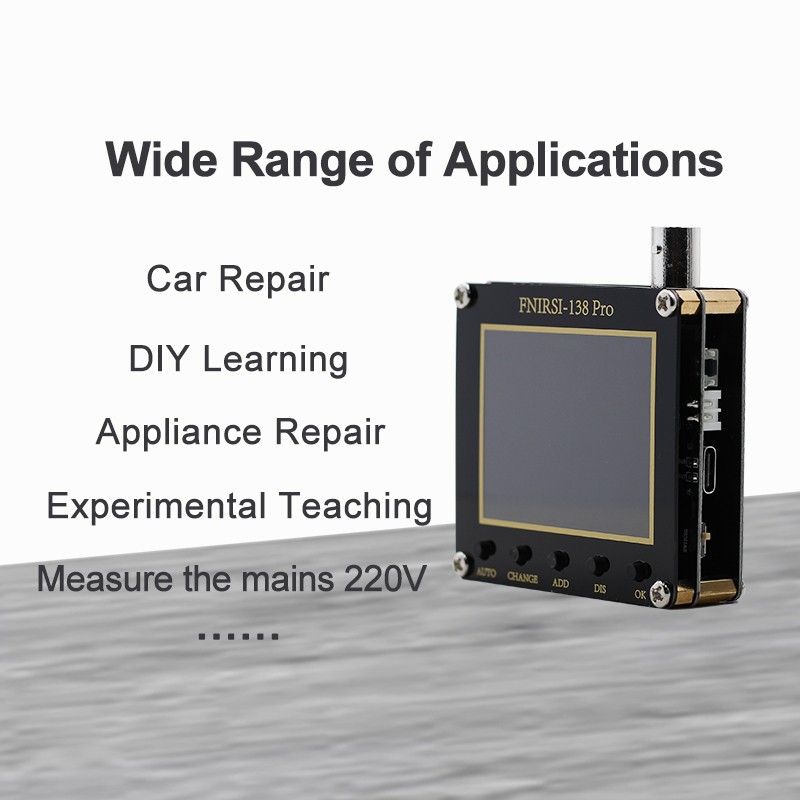 FNIRSI-138 Pro Handheld Digital Oscilloscope 2.5MSa/s 200KHz Analog Bandwidth Support Auto, 80Khz PWM and Firmware Update