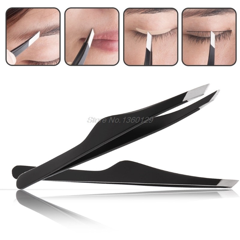 Professional Stainless Steel Eyebrow Tweezers Handy Hair Removal Tool J26 19 Direct Delivery