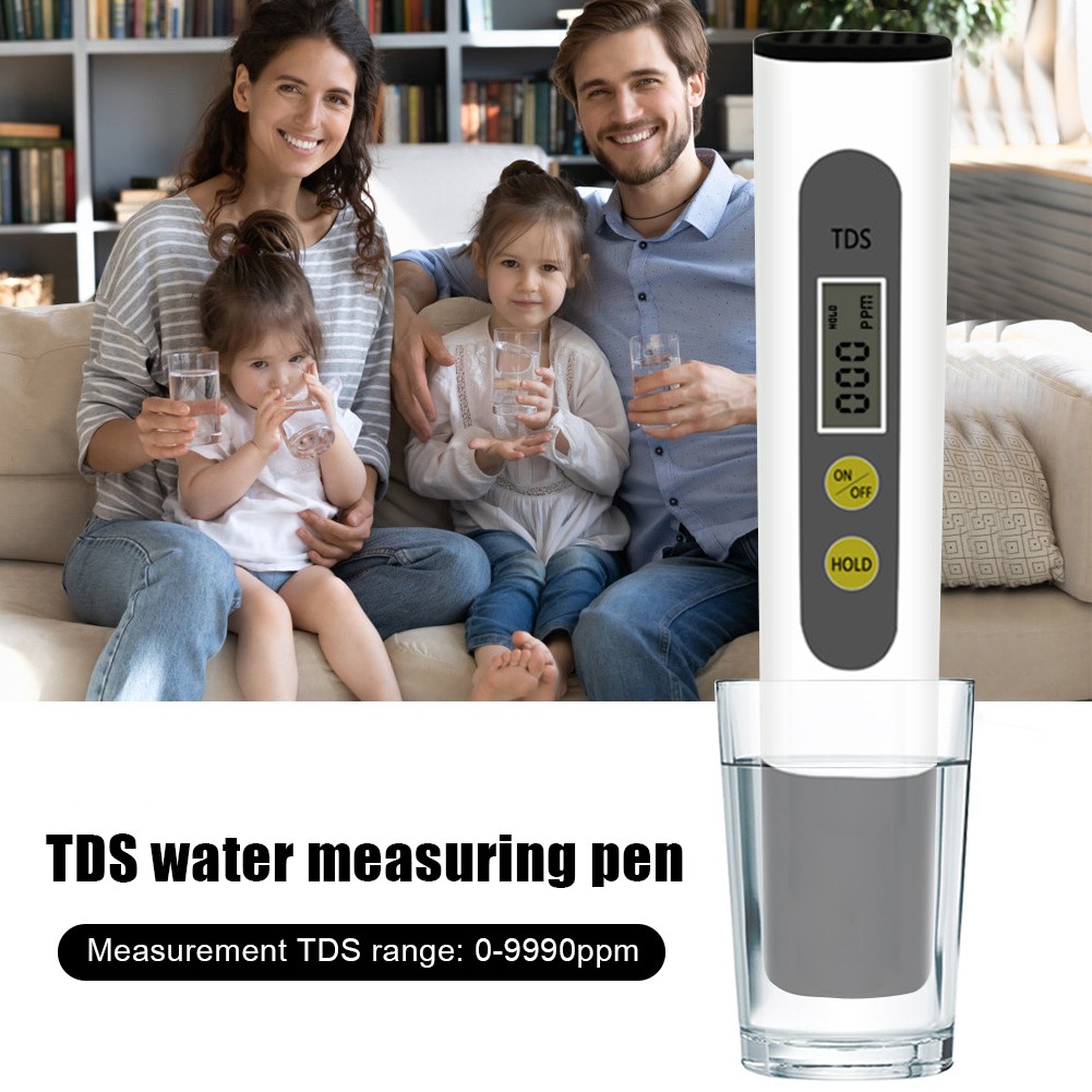 1pc Digital PH EC TDS Meter Digital Water Tester Digital 0.0-14.0 Test Meter PH 0-9990ppm TDS Water Purity Aquarium Filter