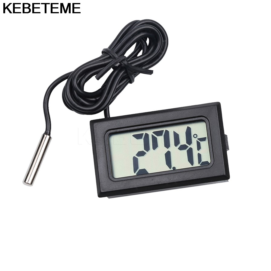 1pc Mini Digital LCD Thermometer Temperature Sensor Fridge Freezer Probe for Aquarium Refrigerator