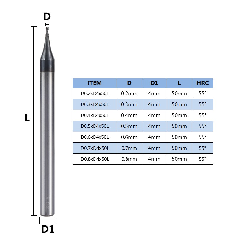 XCAN 1 قطعة 0.2-0.9 مللي متر TiAIN مايكرو شقة نهاية مطحنة 4 مللي متر عرقوب 4 الناي طحن القاطع HRC 55 ميركو كربيد نك النقش بت راوتر بت