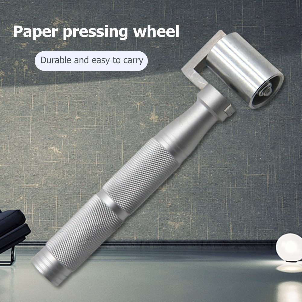 Stainless Steel Flat Back Pressure Roller Wall Sticker Apply DIY Tools Hand Carry Adhesive Platen Roller Wheel Hand Tools