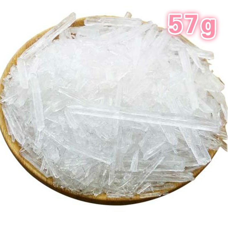 57g solid crystals of menthol and natural methanol, cosmetic additives, refreshing, suitable for sensitive skin