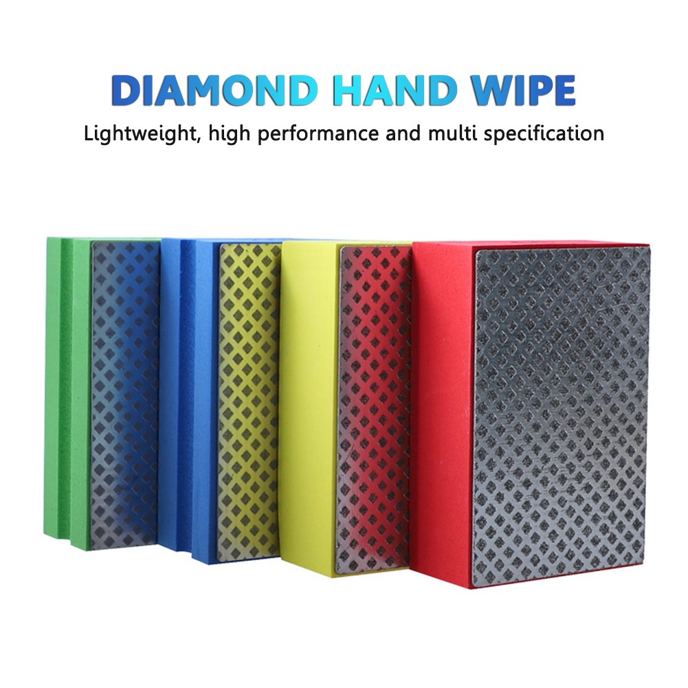 Diamond Hand Polishing Pads 95x60mm Glass Tile Abrasive Grinding Block Pad Marble Stone Ceramic Abrasive Sanding Disc