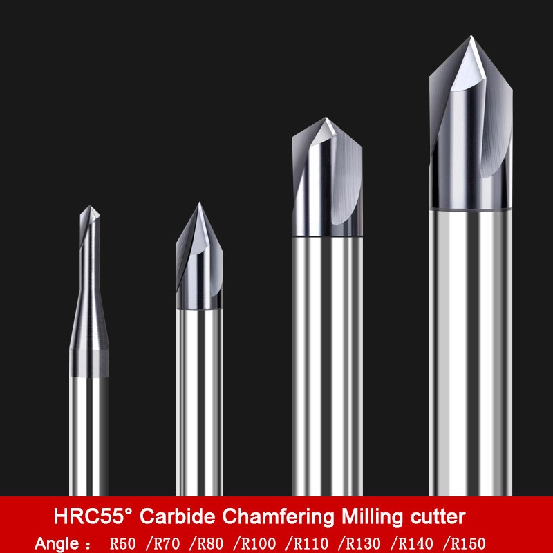 Carbide Chamfering Milling Cutter 50 70 80 100 110 130 140 150 Degree End Milling Aluminum Cutter CNC Machine Drilling Tools