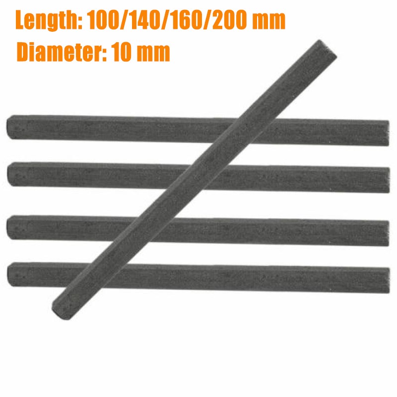 1pc 10X100/140/160/200mm Ferrite Rod Loopstick for Radio Antenna Crystal Aerial Adapter Black Mn-Zn Ferrite Rod Material