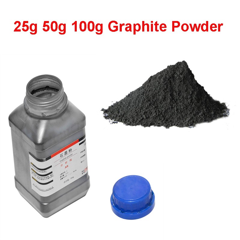 25g 50g 100g black fine graphite powder 99.9% non-toxic graphite powder for lock element lock