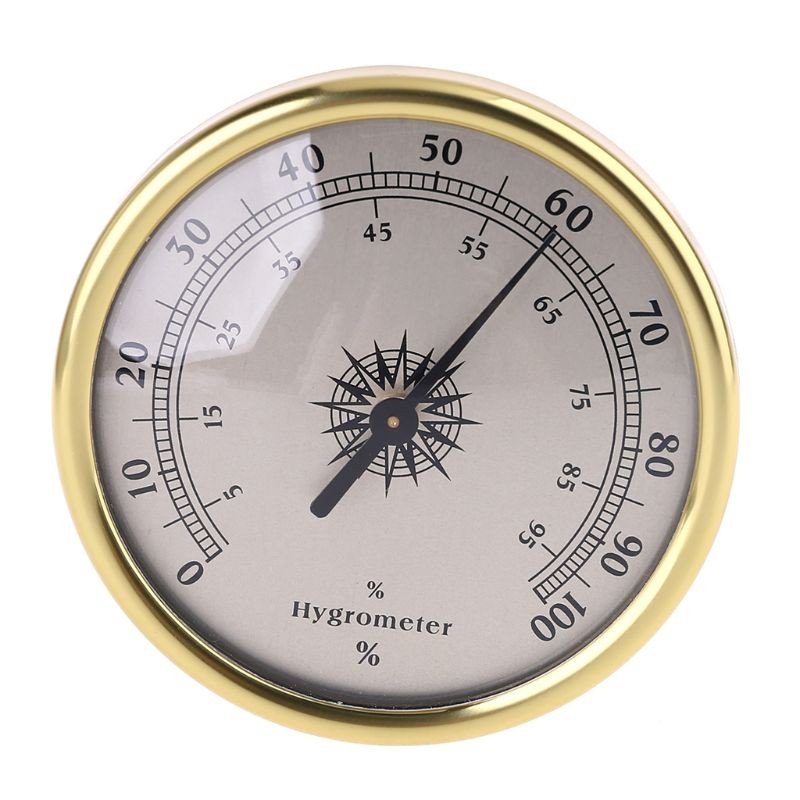 72mm Small Round Gold Hygrometer Hygrometer No Battery Needed