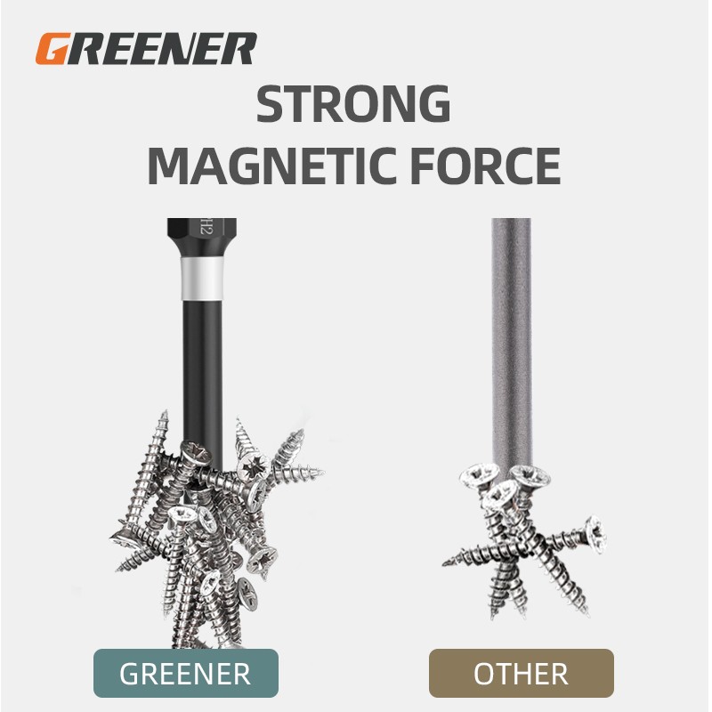 Green Impact Strong Magnetic Impulse Head Cross High Hardness Hand Drill Bit Screw Electric Screwdriver Set 50 65 70 90 150mm