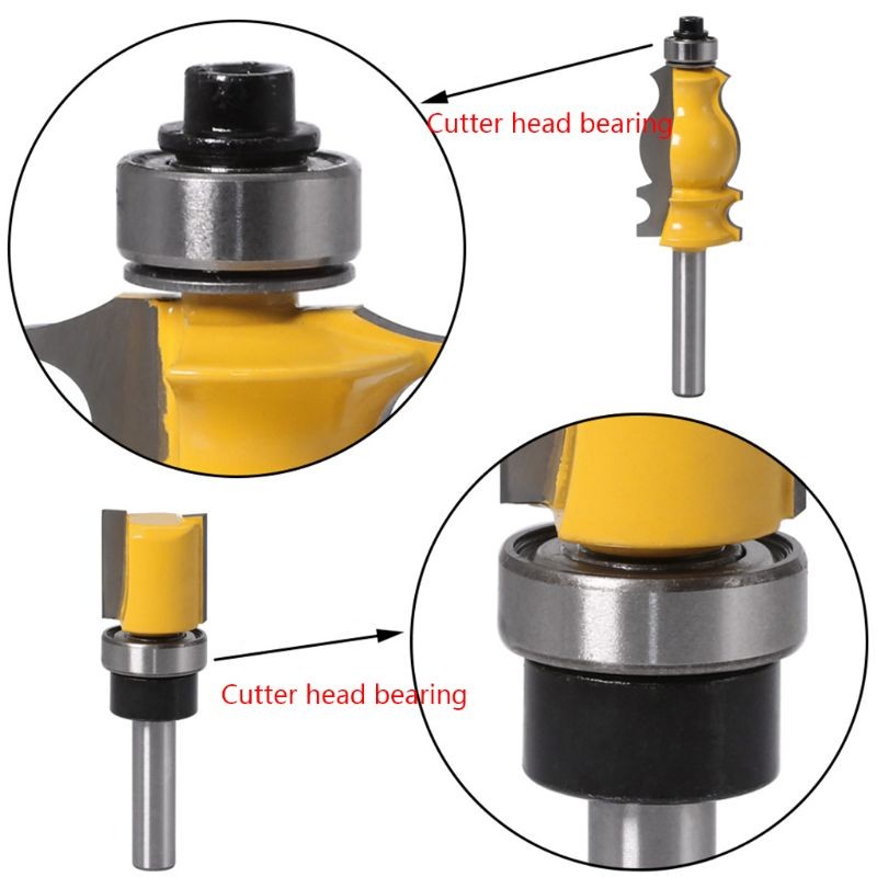 Durable steel bearing accessory kit, suitable for milling cutter heads and stem, 9 styles