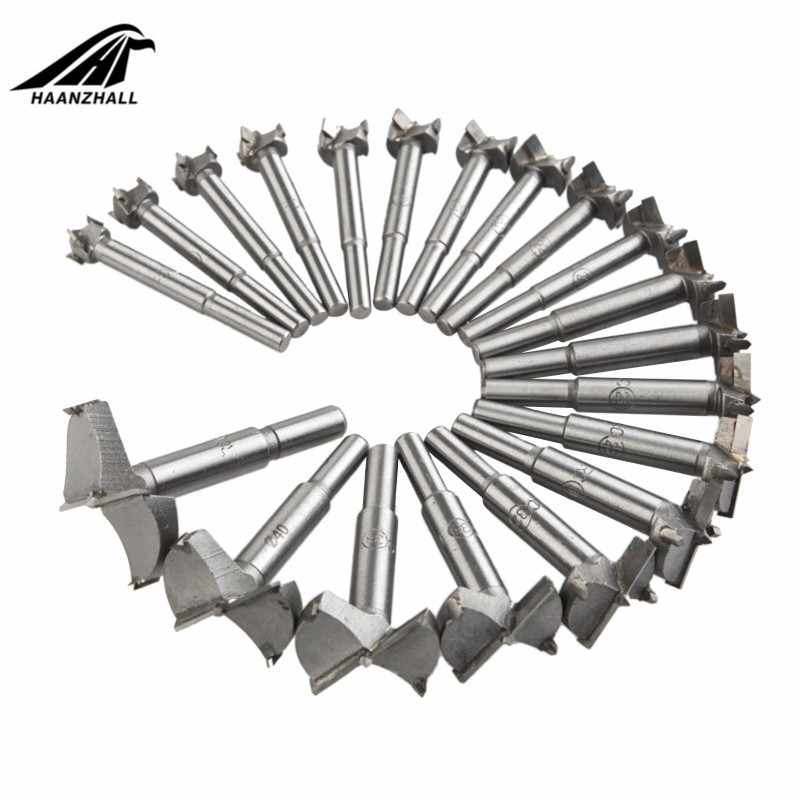 20pcs/set 14-50mm Forstner Drill Bits Woodworking Self Centering Hollow Cutter Saw Blade