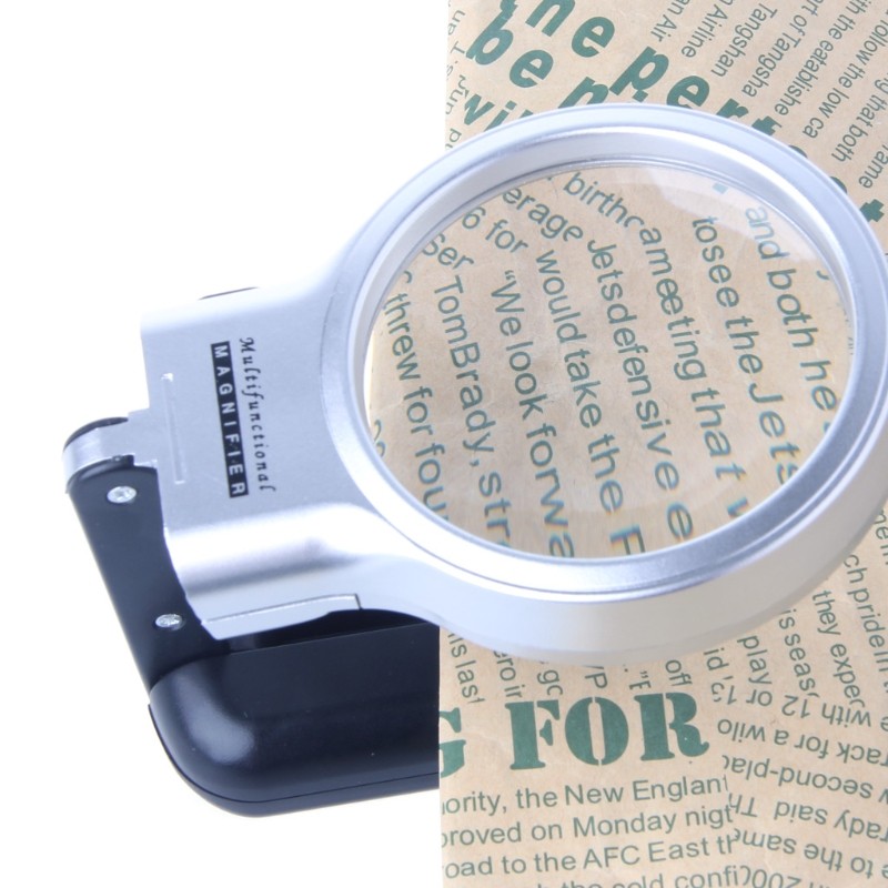 3X Desktop Handheld Reading Magnifying Glass Magnifying Glass With LED Lights NEW