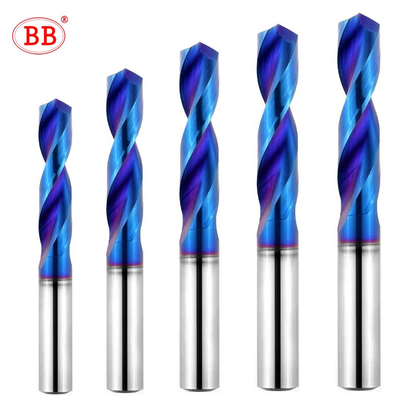 BB Solid Carbide Screw Bolt Blue Coated 1mm-10mm CNC NC Turning Tool Solid Metal Steel Drill